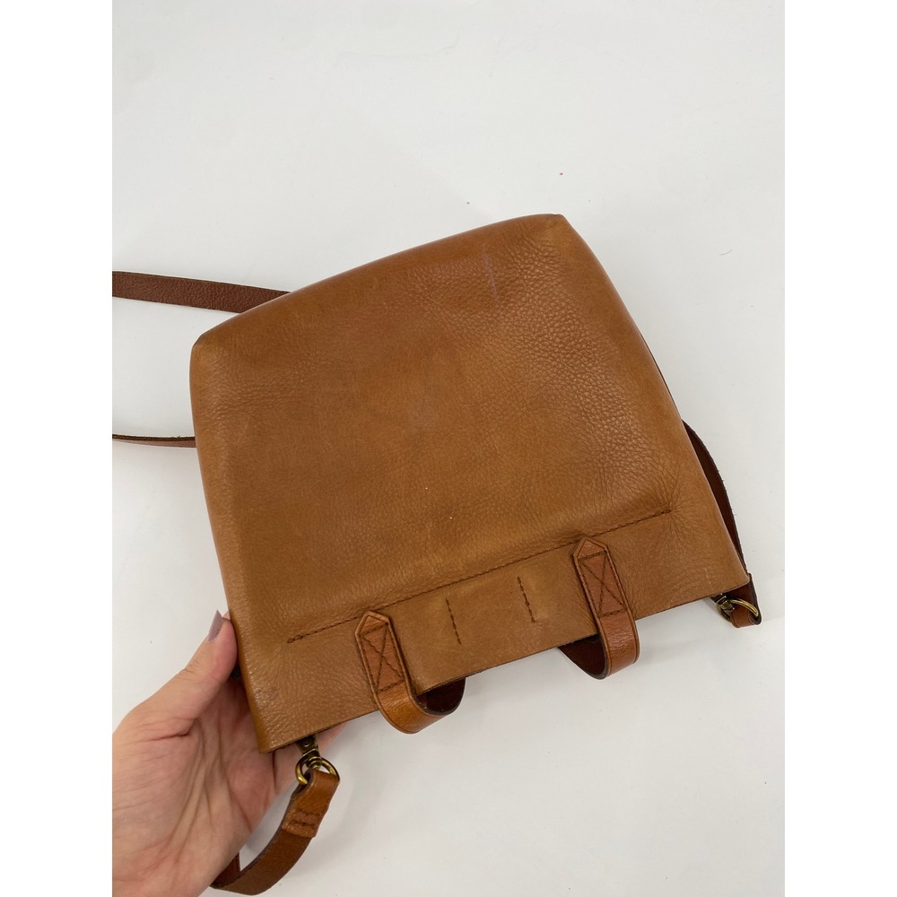Madewell Small Transport Tote Crossbody Bag Women Small Brown Leather - Picture 4 of 8